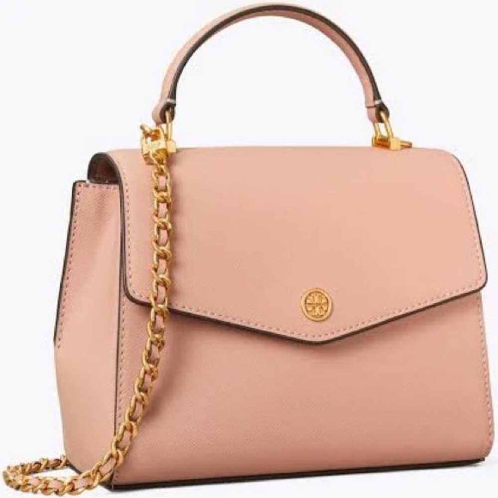 TORY BURCH *NWT* Robinson Small Top-Handle Satchel - Pink Moon
